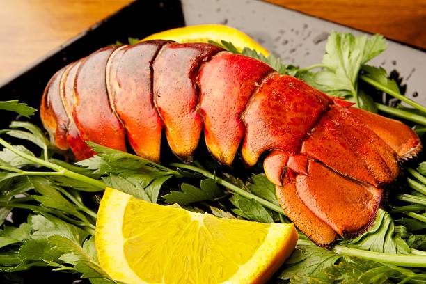 How to cut lobster tail in half